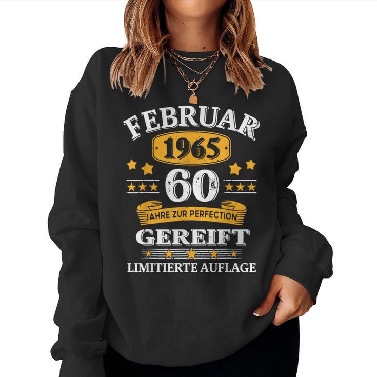 February 1965 60Th Birthday Man Woman Sweatshirt Frauen