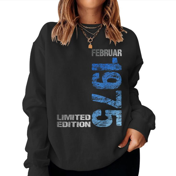 February 1975 Man Woman 50Th Birthday Limited Edition Sweatshirt Frauen