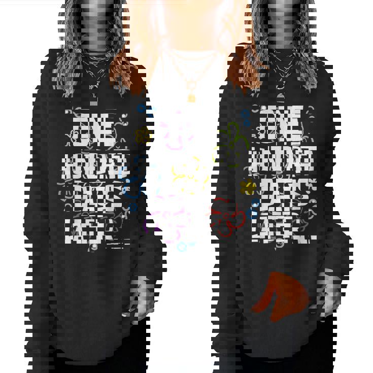 100 Days Of School Matching Studen And Teacher Women Sweatshirt