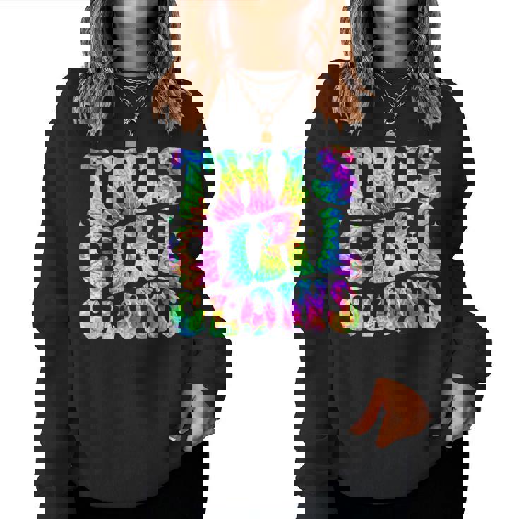 Girl Tie Dye This Girl Glows 80'S 90'S Women Sweatshirt