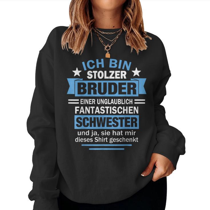 Ich Bin Stolzer Bruder Sister Sweatshirt Frauen