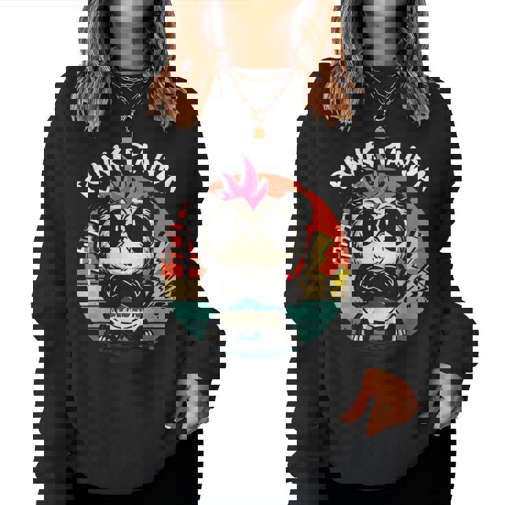 Punk Panda Música Punk Rock Rocker Punker Sudadera Mujer