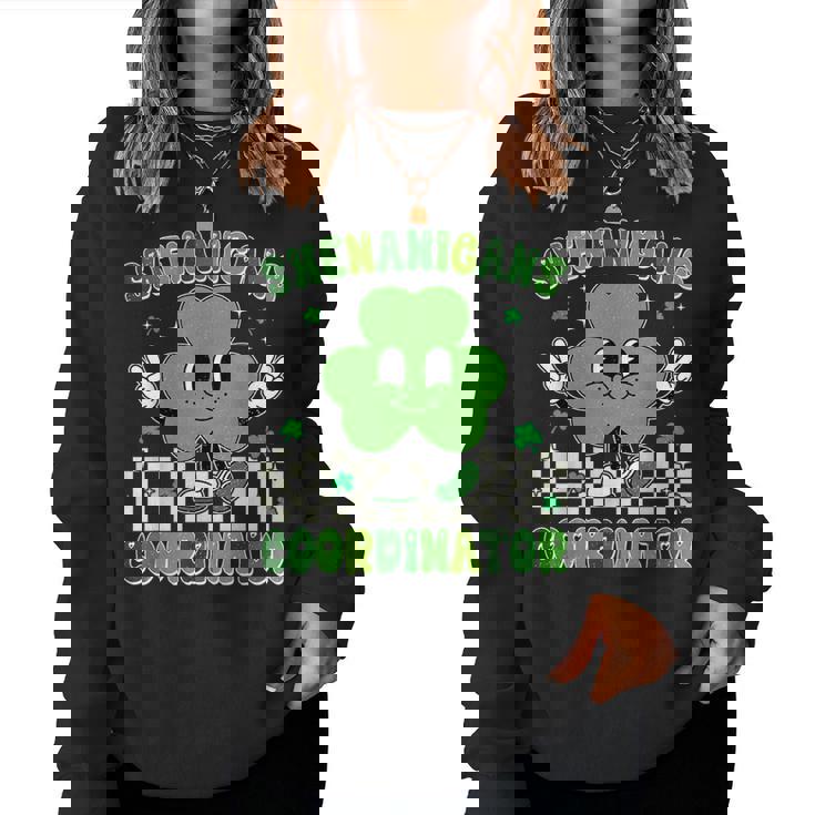 Shenanigans Squad Teacher Retro St Patrick's Day Women Sweatshirt