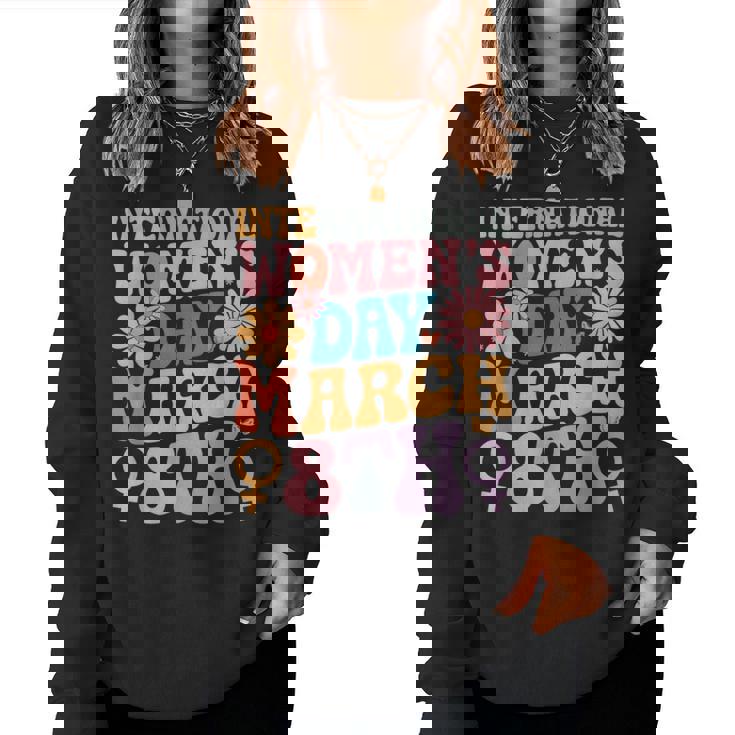 Groovy Día Internacional De La 2025 8 De Marzo Es Niñas Sudadera Mujer