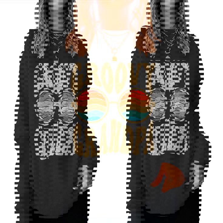 Groovy Grandpa Aesthetic Nostalgia 70'S Retro Grandpa Sudadera Mujer