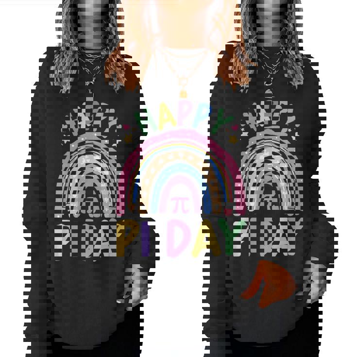 Happy Pi Day Rainbow 314 Pi Number Math Teacher Girls Women Sweatshirt
