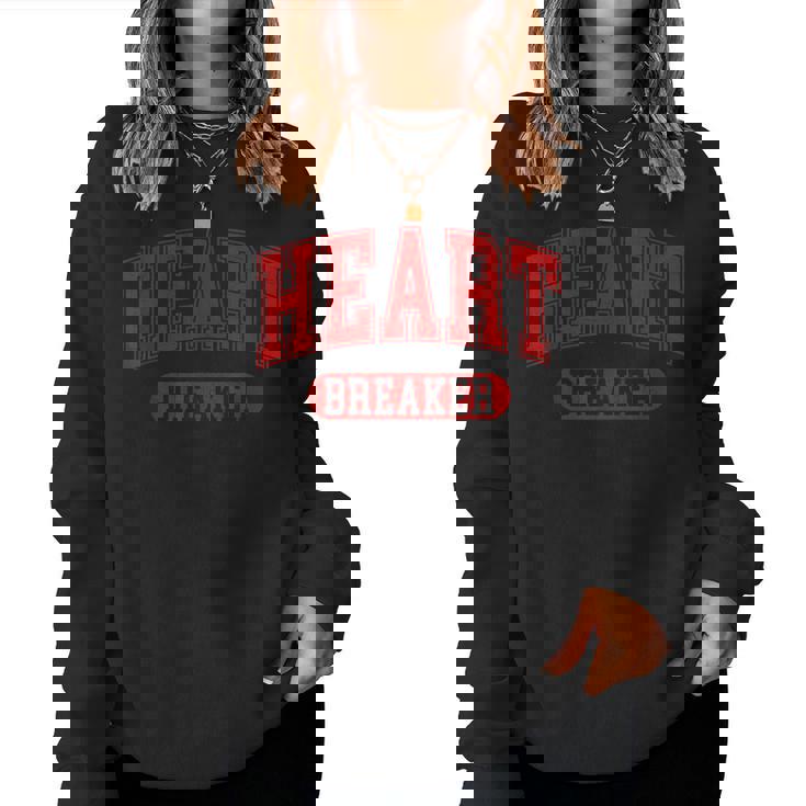 Heart Breaker Happy Valentine's Day Retro Women Women Sweatshirt