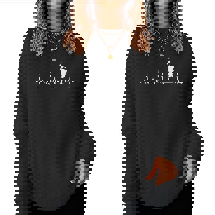 Heartbeat Bass Drum Ecg For Marching Band Mom Dad Women Sweatshirt