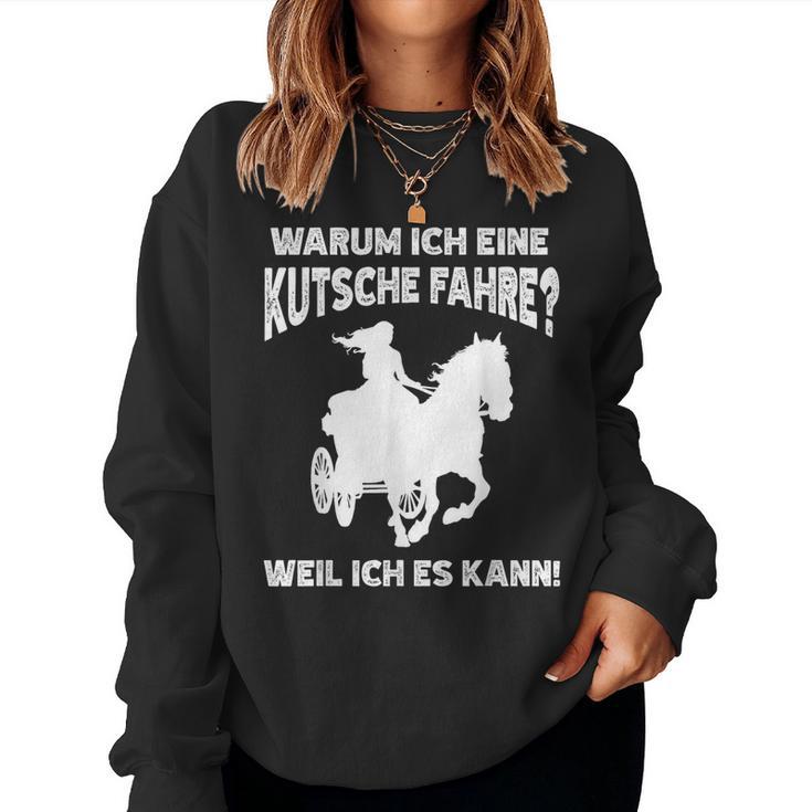 Horse Carriage Driving Carriage Coach Sweatshirt Frauen