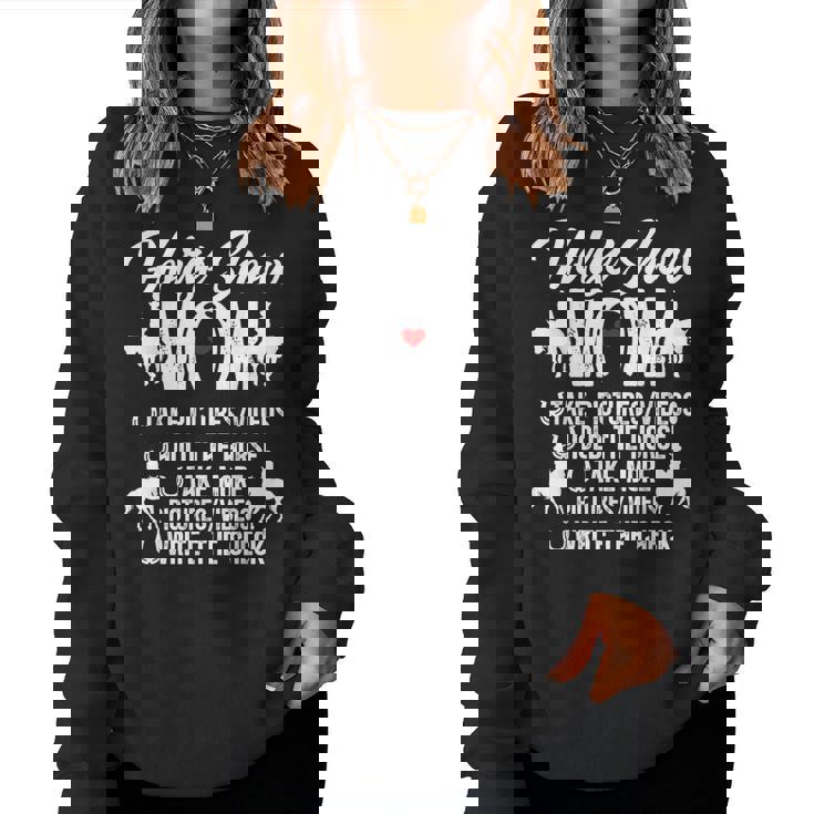 Horse Show Mom Definition Equestrian Mom Horse Show Mama Women Sweatshirt