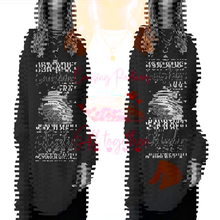Husband Wife Cruising Anniversary Trip 2025 Honeymoon Love Women Sweatshirt