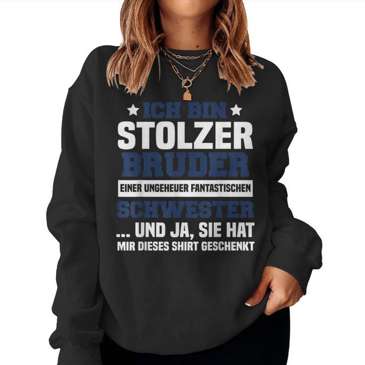 Ich Bin Stolzer Bruder Einer Fantastischen Schwester Sweatshirt Frauen