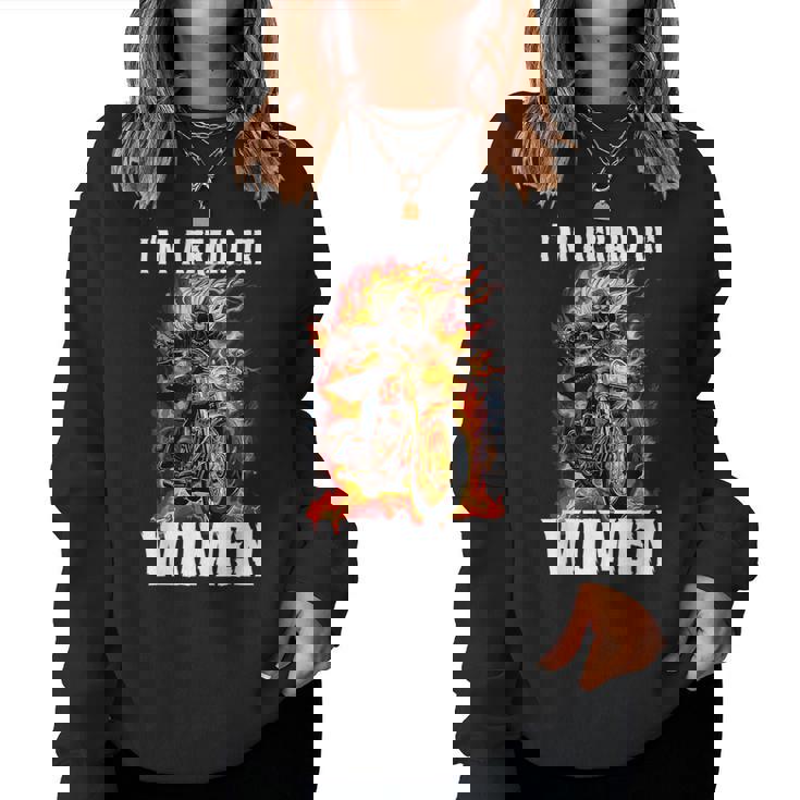 I'm Afraid Of Cringe Skeleton Sudadera Mujer
