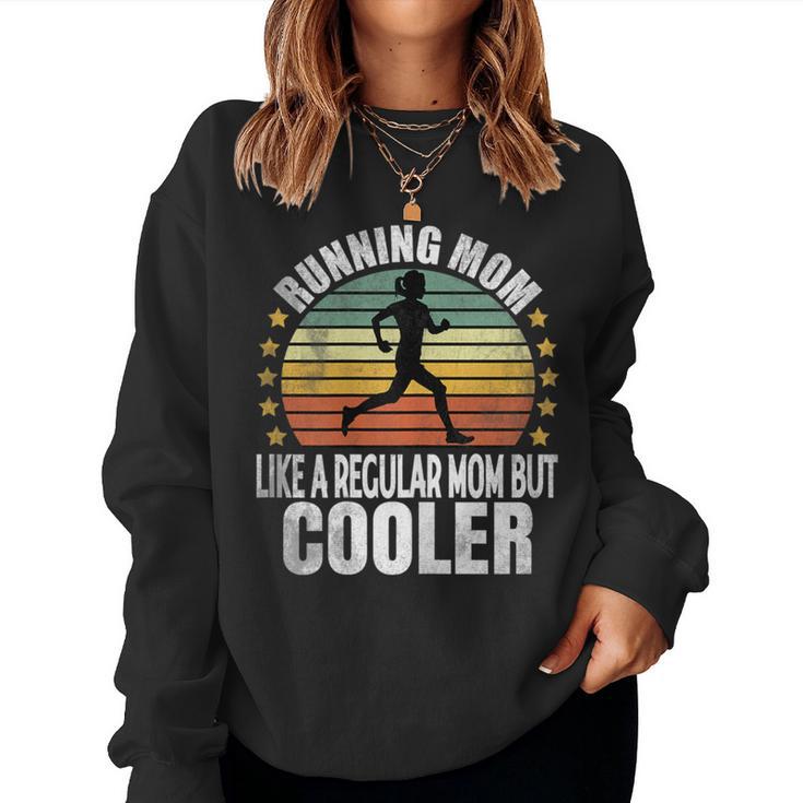 Jogging Retro Marathon Mother's Day Wife Mum Sweatshirt Frauen