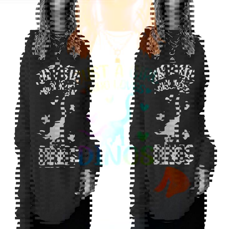 Just A Girl Who Loves Dinos La Chica De Los Dinosaurios Sudadera Mujer