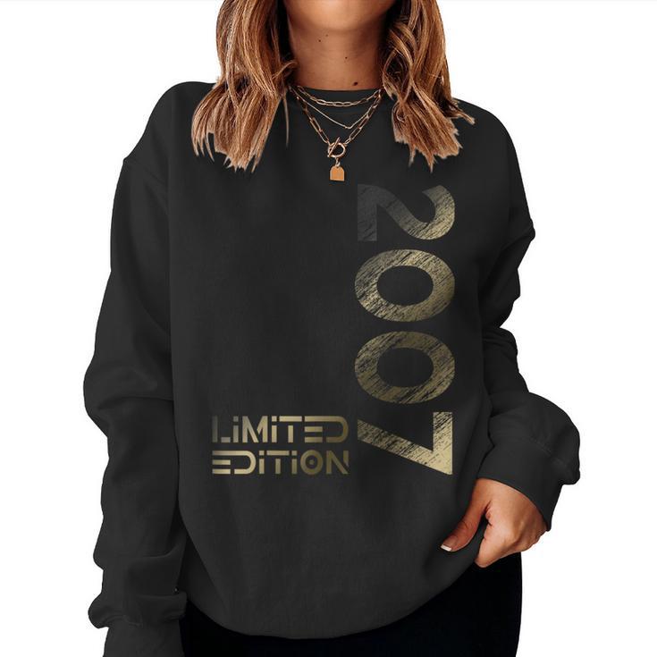 Limited Edition Jahrgang 2007 Junge Mädchen 18 Geburtstag Sweatshirt Frauen