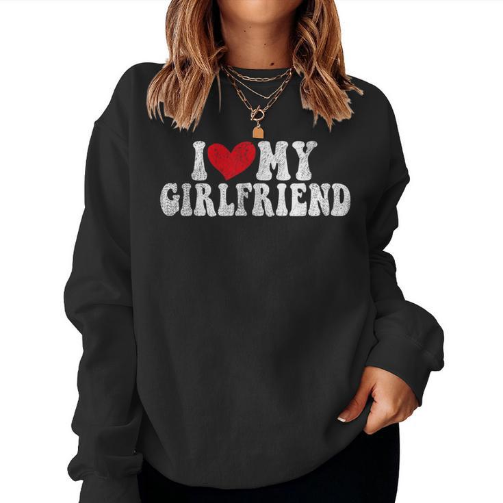 I Love My Hot Girlfriend I Heart My Hot Girlfriend Gf Sweat-shirt pour femme