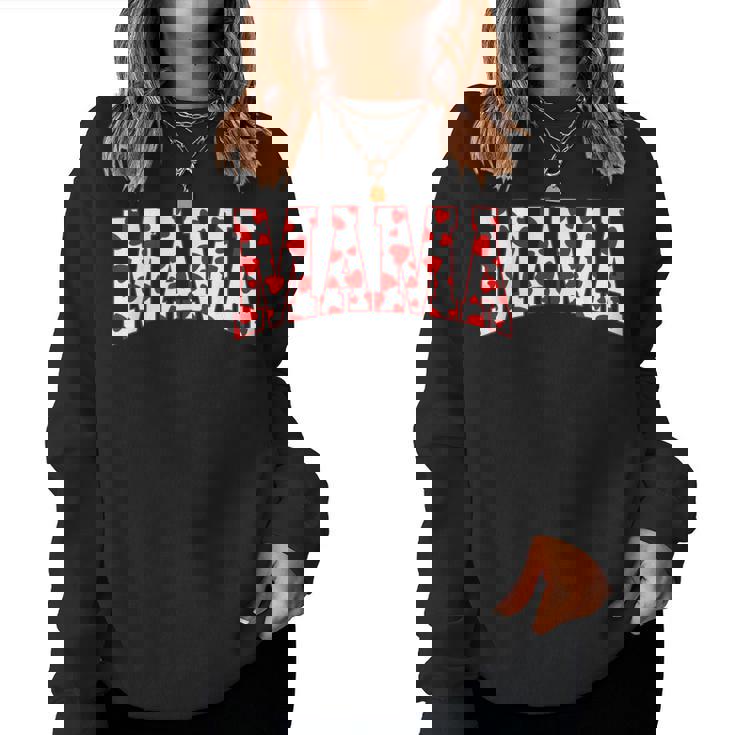 Mama Valentine Heart Valentines Day Family Matching Women Sweatshirt