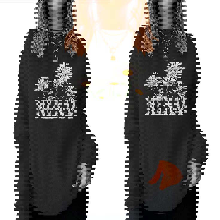 Meemaw Floral Chamomile Mother's Day Meemaw Women Sweatshirt