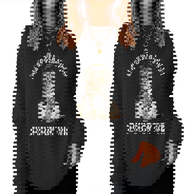 Mike Echo Oscar Whiskey Ham Radio Cat Women Sweatshirt