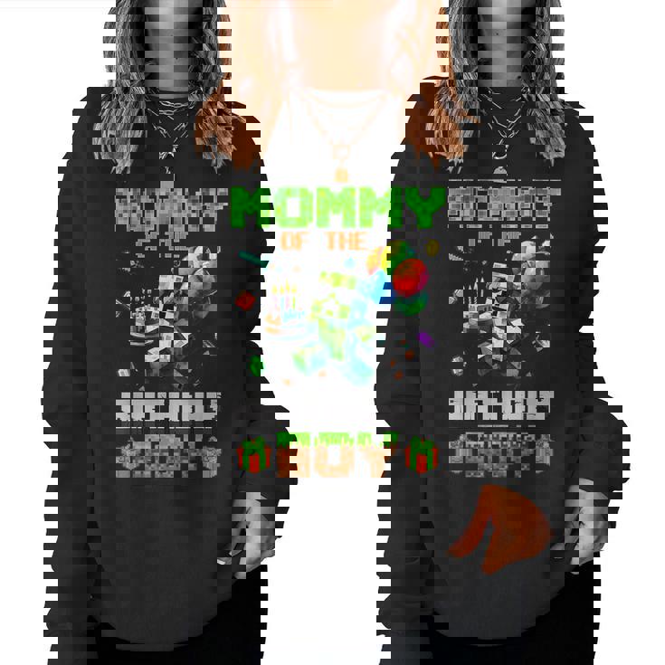 Mom Of The Birthday Boy Party Video Gamer Pixel Number Women Sweatshirt