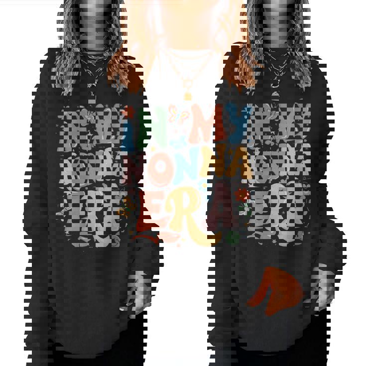 In My Nonna Era Retro Groovy Nonna Butterfly Women Sweatshirt