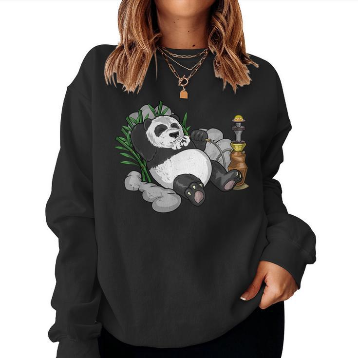 Panda Arabic Hookah Nargileh Shisha Panda Bear Sweatshirt Frauen