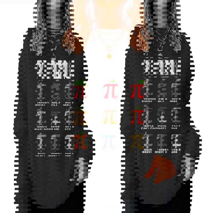 Pi Menu Pi 314 Math Teacher Pie Menu Mathematics Women Sweatshirt