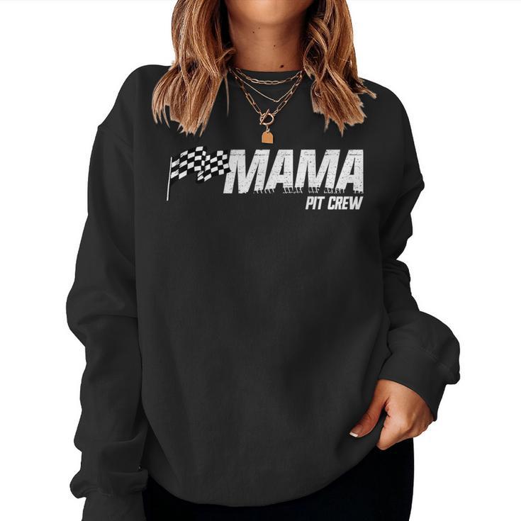 Pit Crew Mama Race Birthday Matching Family Racing Mama Sudadera Mujer