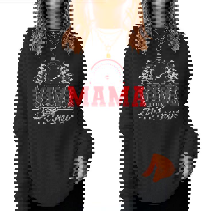 Pit Crew Race Car Racing Mama Family Birthday Party Women Sweatshirt