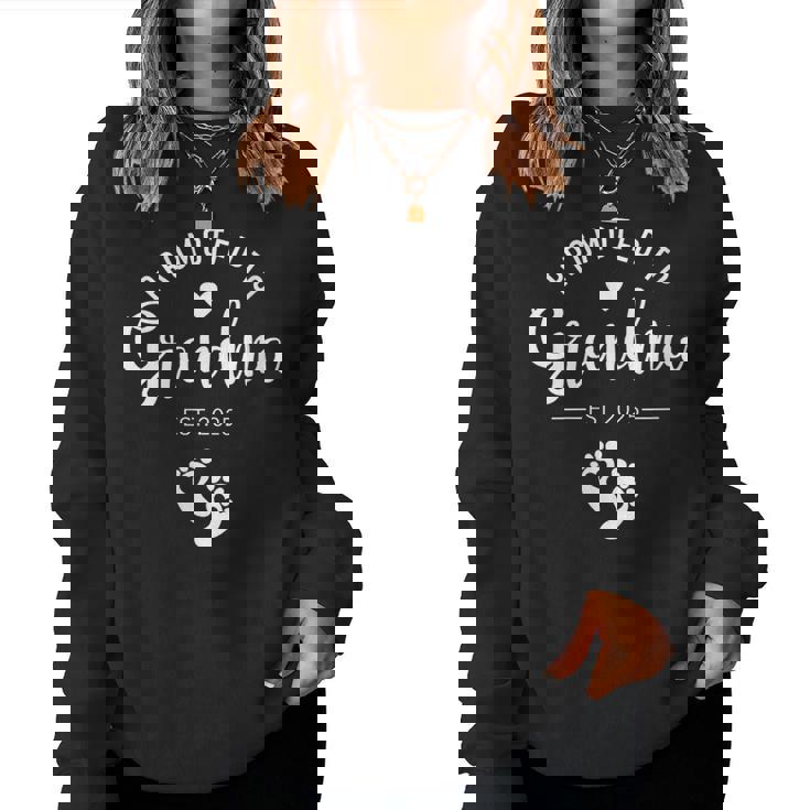 Promoted To Grandma Est 2025 For New Baby Women Sweatshirt