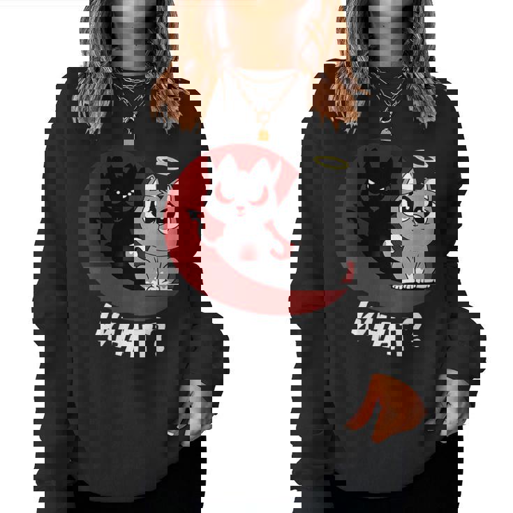 Quelle Ce N'était Pas Moi Bad Cat Chats Mignons Sweat-shirt pour femme
