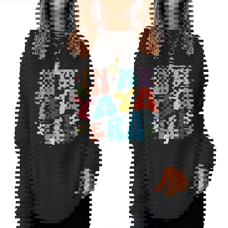 Retro Groovy In My Yaya Era Happy Mother's Day Women Sweatshirt