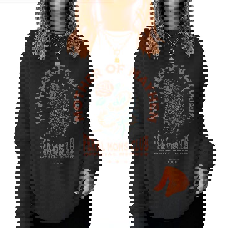 Retro Mother Of Mayhem Feral Moms Club Moms Women Sweatshirt