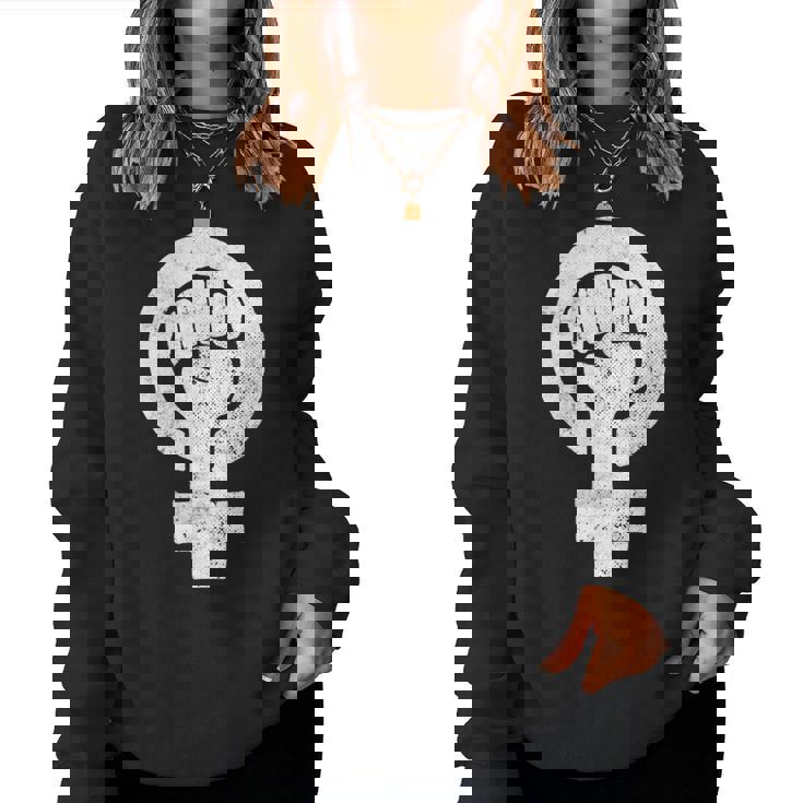 Símbolo Feminista Derechos Es Retrointage Grunge Sudadera Mujer