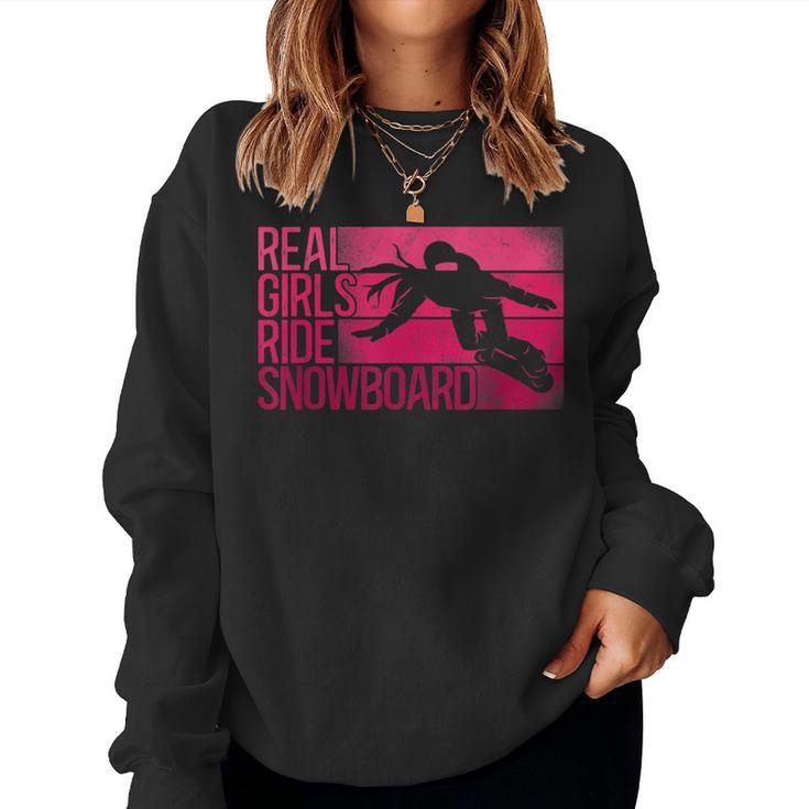 Snowboard Snowboardintage Girls Ride Sweatshirt Frauen