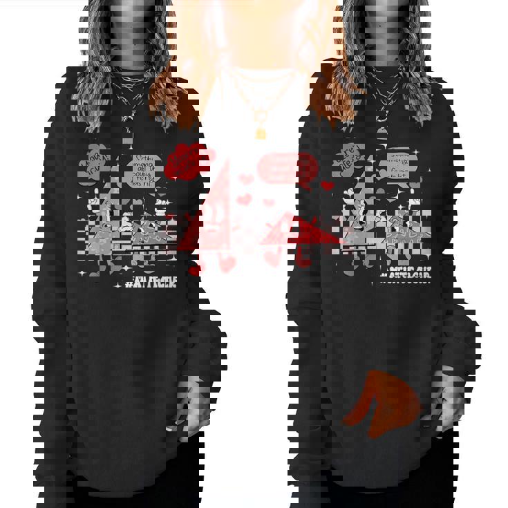 Something About This Feels Right Math Teacher Valentine Day Women Sweatshirt