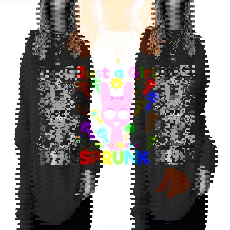 Sprunki Girls Fan Just A Girl Who Loves Sprunki Beats Sudadera Mujer