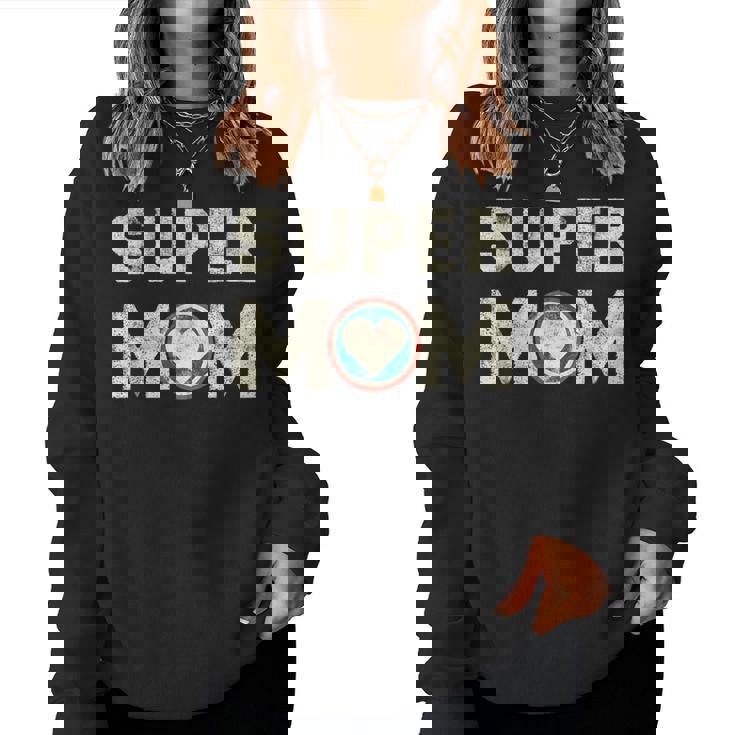 Super Mom Superheroine Mama Mother Heroine Star Sign Women Sweatshirt