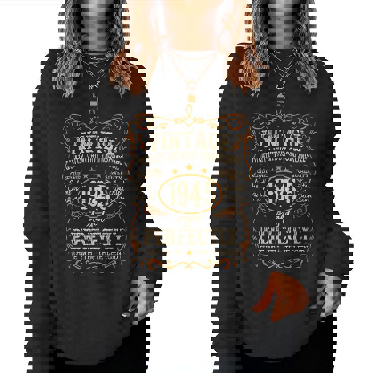 Vintage 1945 80Th Birthday 80 Year Old For Women Sudadera Mujer