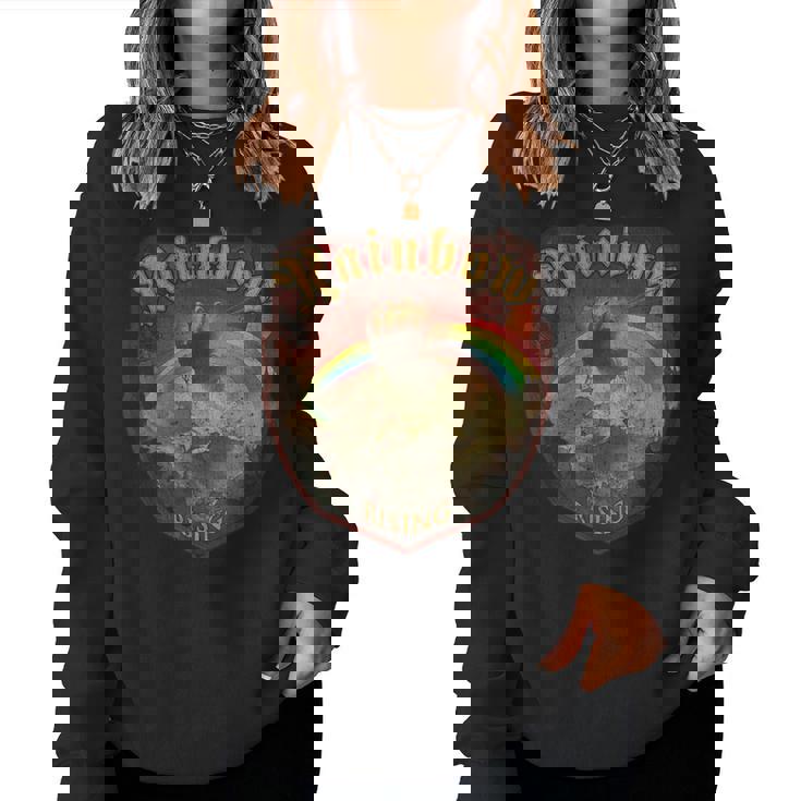 Vintage Rainbow Rising 70S Music Demon Hard Rock Women Sweatshirt