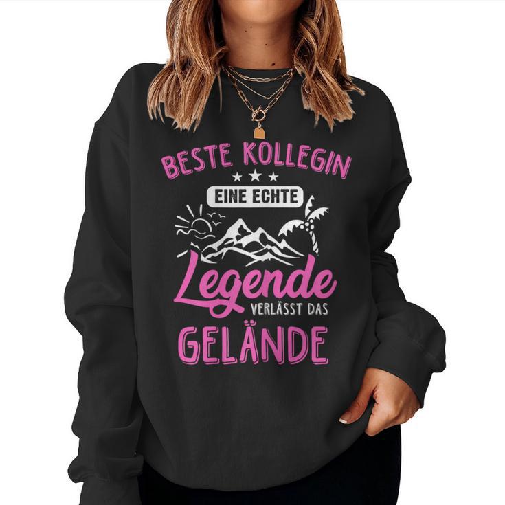 Women's Beste Kollegin Eine Legendeerleaves Das Gelände Sweatshirt Frauen