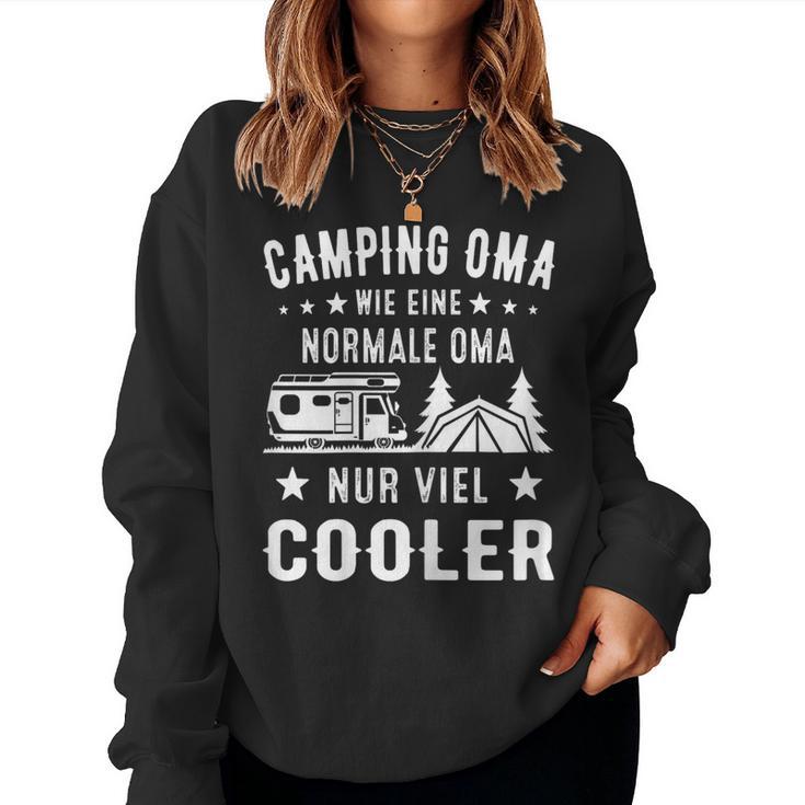 Women's Camping Grandma Wie Eine Normal Oma Nuriel Cooler Sweatshirt Frauen