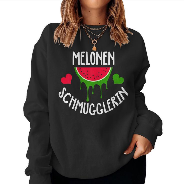 Women's Pregnant Saying Melons Sglerin Sweatshirt Frauen