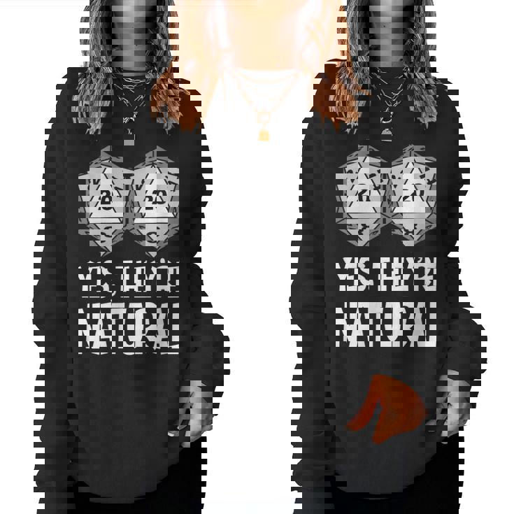 Yes Are Natural Juego De Rol De Humor De Cuello Sudadera Mujer