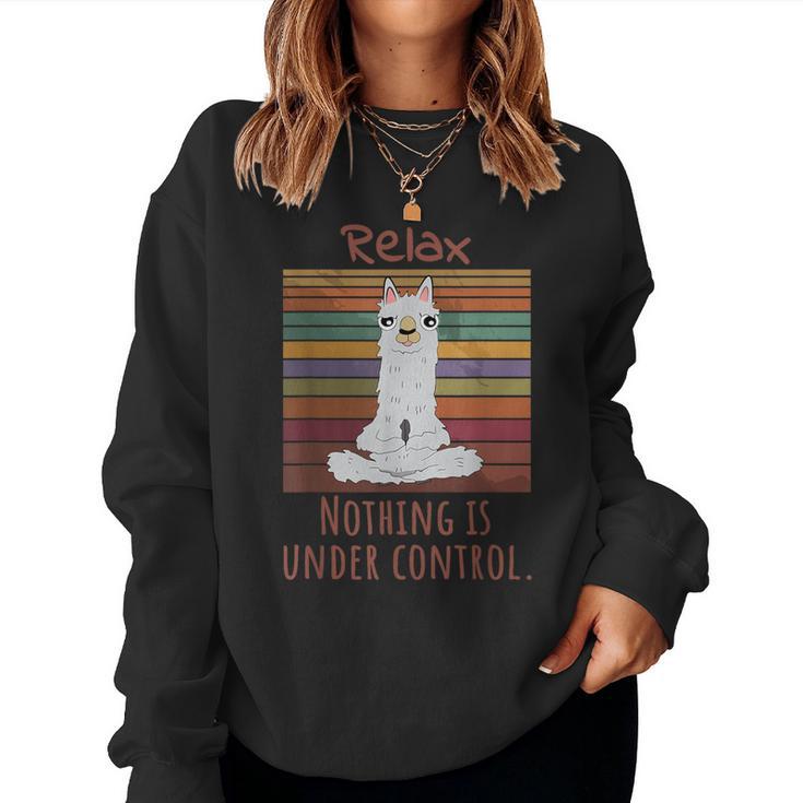 Yoga Outfit Ladies Girls Llama Buddha Sweatshirt Frauen