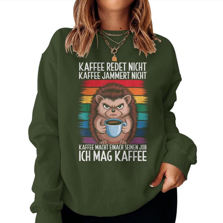 Coffee Talks Not Saying Christmas Fun Sweatshirt Frauen