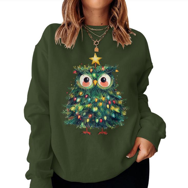 Girls Boys Owl Pyjamas Christmas Lights Sweatshirt Frauen