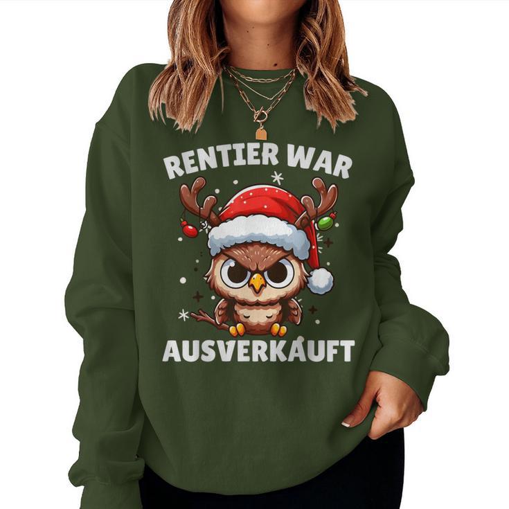 Reindeer Sold Out Christmas Owl Sweatshirt Frauen