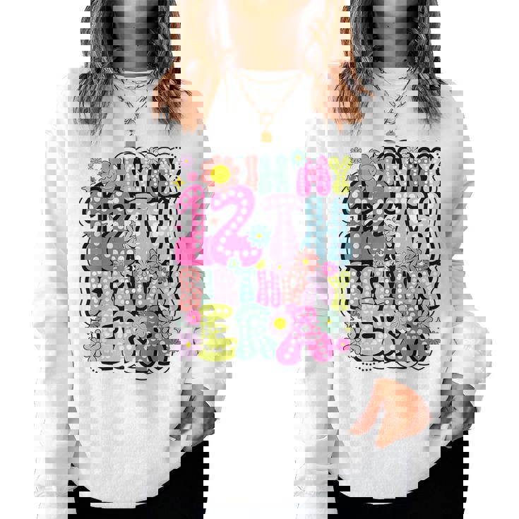 In My 12Th Birthday Era 12 Year Old Birthday Girls Groovy Women Sweatshirt